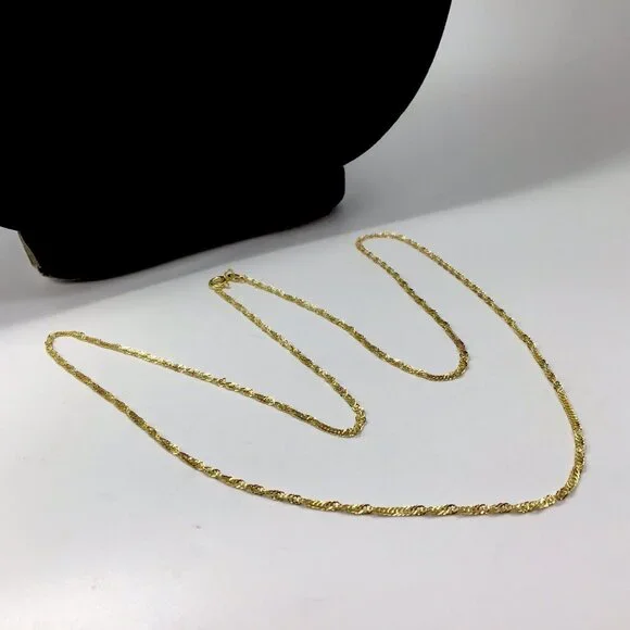 18K Yellow Gold Serpentine Chain 2mm 1.1 Grams 24” New